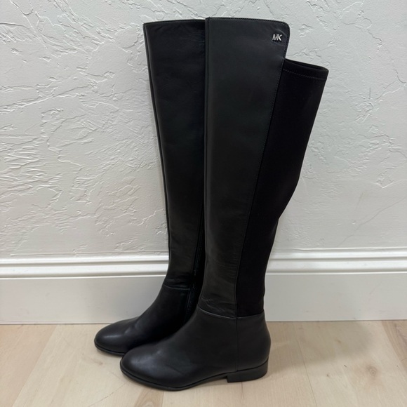 EUC Michael Kors Bromley Over the Knee Riding Boot Black Leather Women's 5 - Picture 8 of 16
